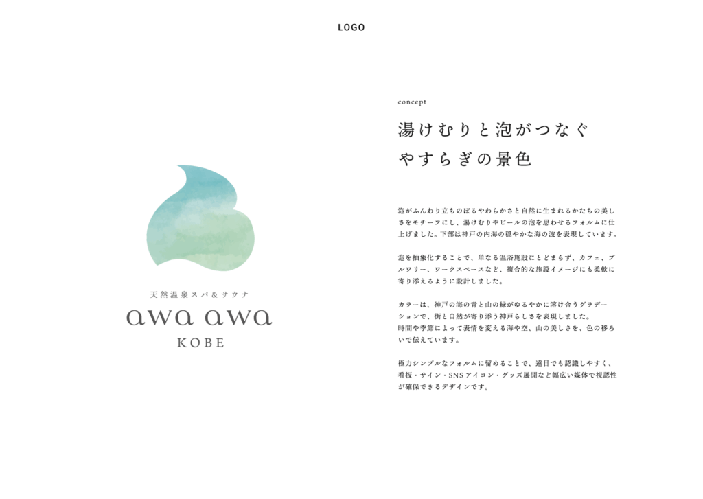 awaawaKOBEロゴデザイン候補案