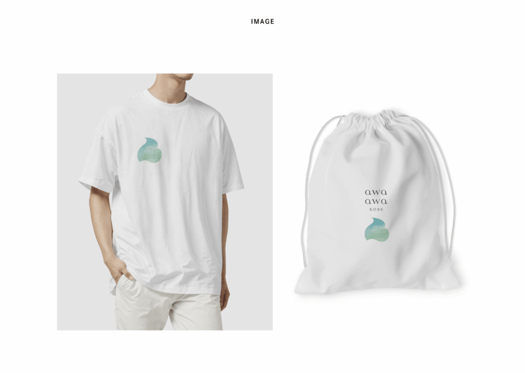 awaawaKOBEロゴデザイン展開イメージ