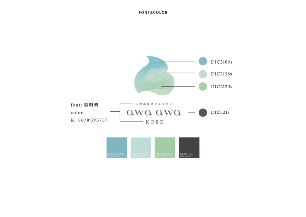 awaawaKOBEロゴデザインカラー
